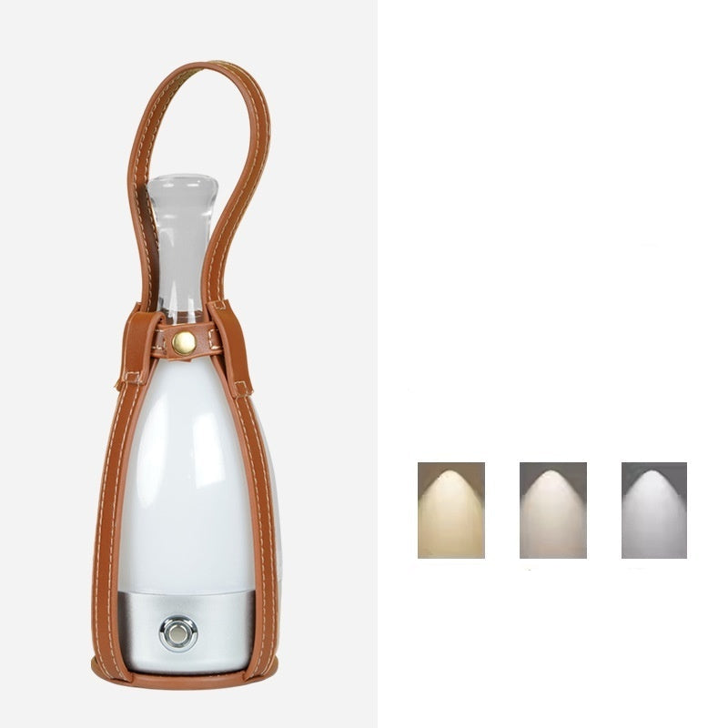 Lampada Portatile a Forma di Bottiglia di Vino - Eleganza e Atmosfera per Ogni Spazio