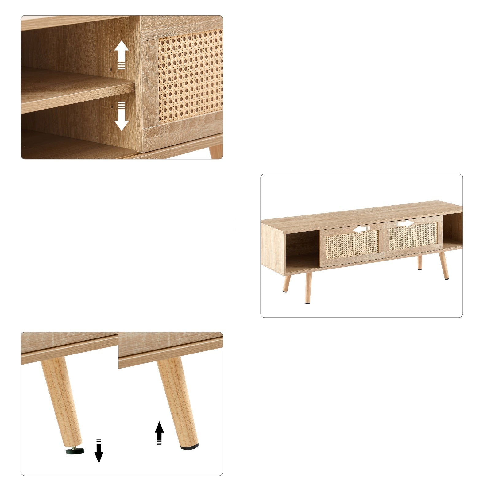 Stile Naturale con Mobile TV in Rattan