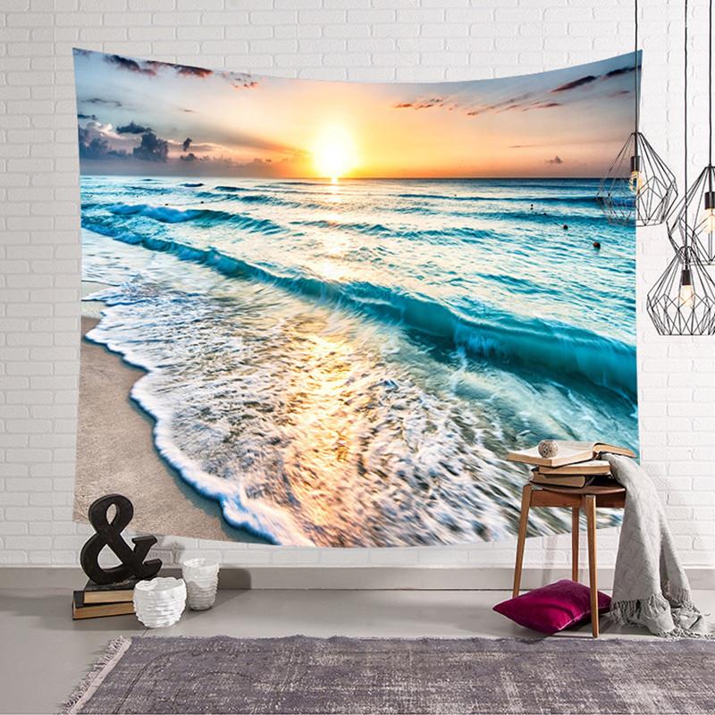 Onda di Mare 3D: Tendaggio da Parete per un Decor Hippie Retro