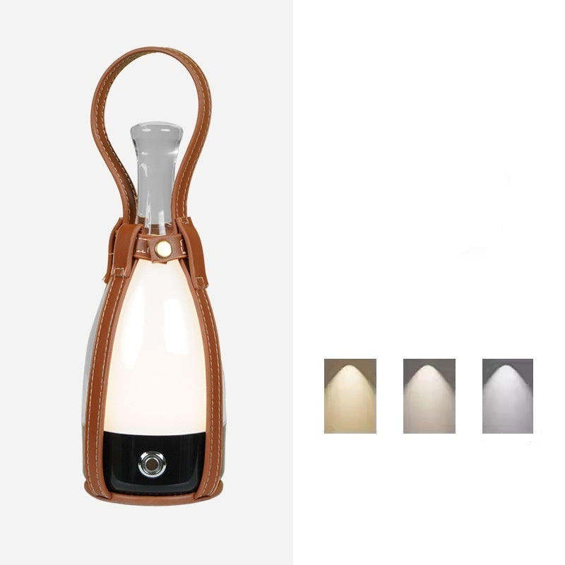 Lampada Portatile a Forma di Bottiglia di Vino - Eleganza e Atmosfera per Ogni Spazio