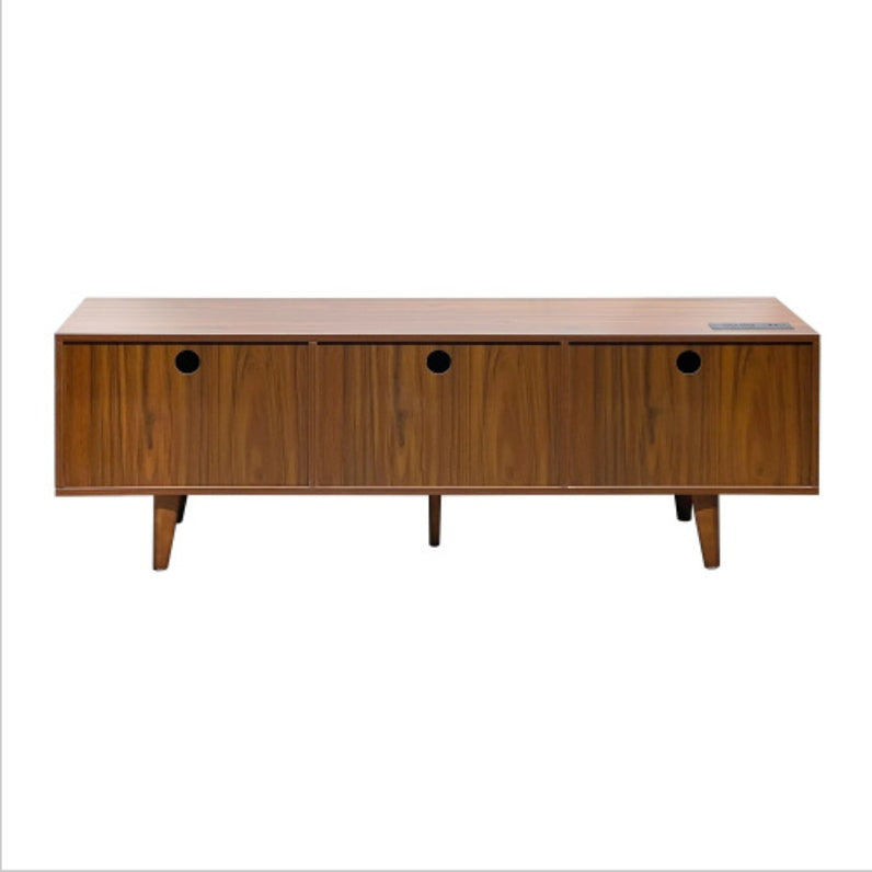 Mobile Porta TV in Rattan Stile Mid-Century - Eleganza e Funzionalità per il Soggiorno