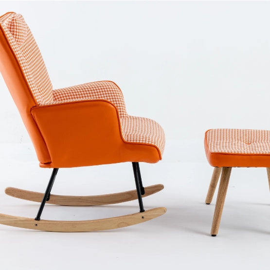 Eleganza e Comfort con Sedia a Dondolo in Tessuto