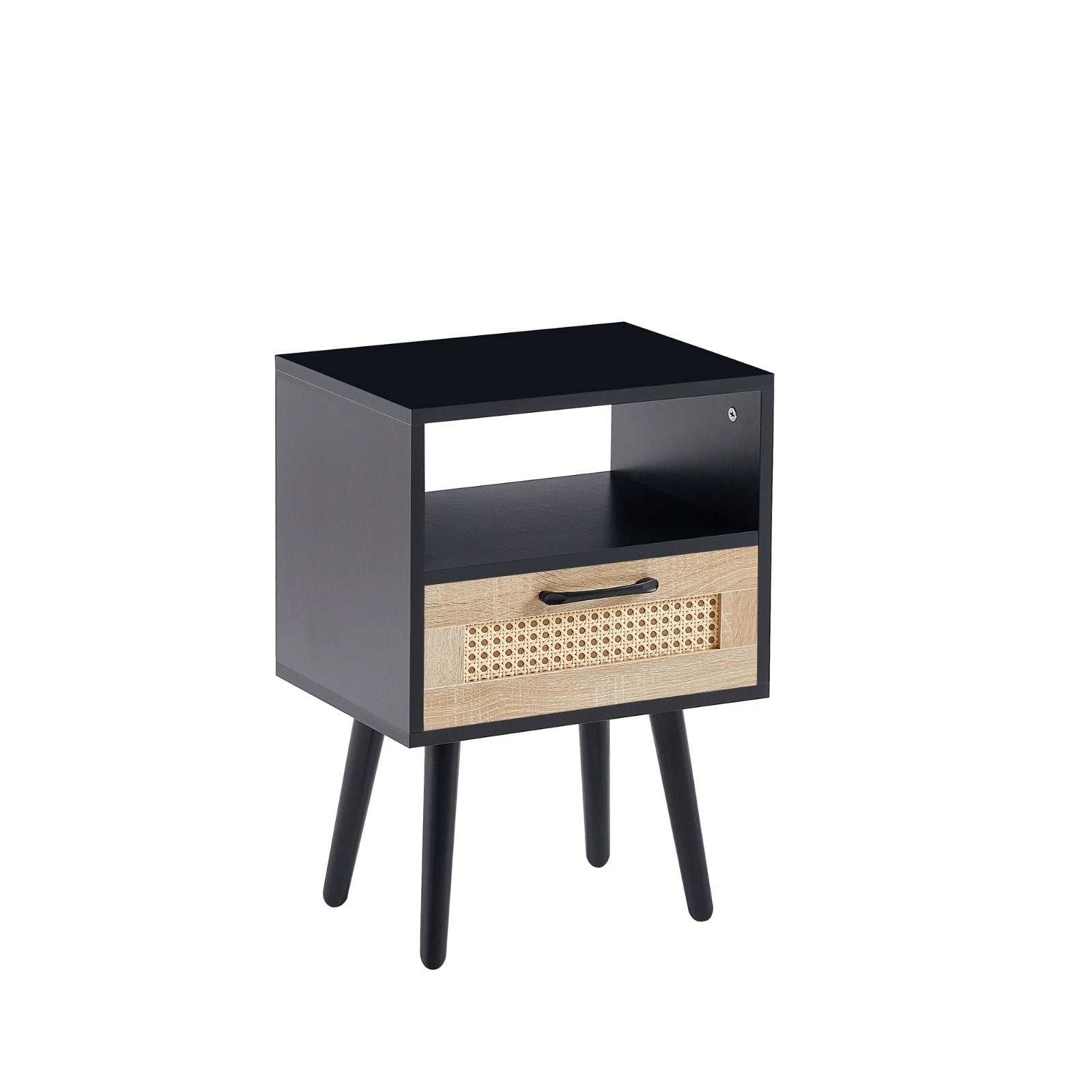Tavolino Moderno in Rattan con Cassetto - Eleganza Naturale per la Tua Casa