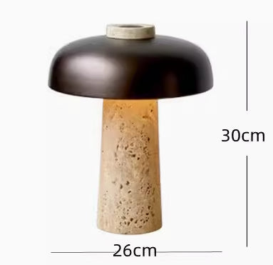 Eleganza Moderna con Lampada da Tavolo in Marmo e Vetro
