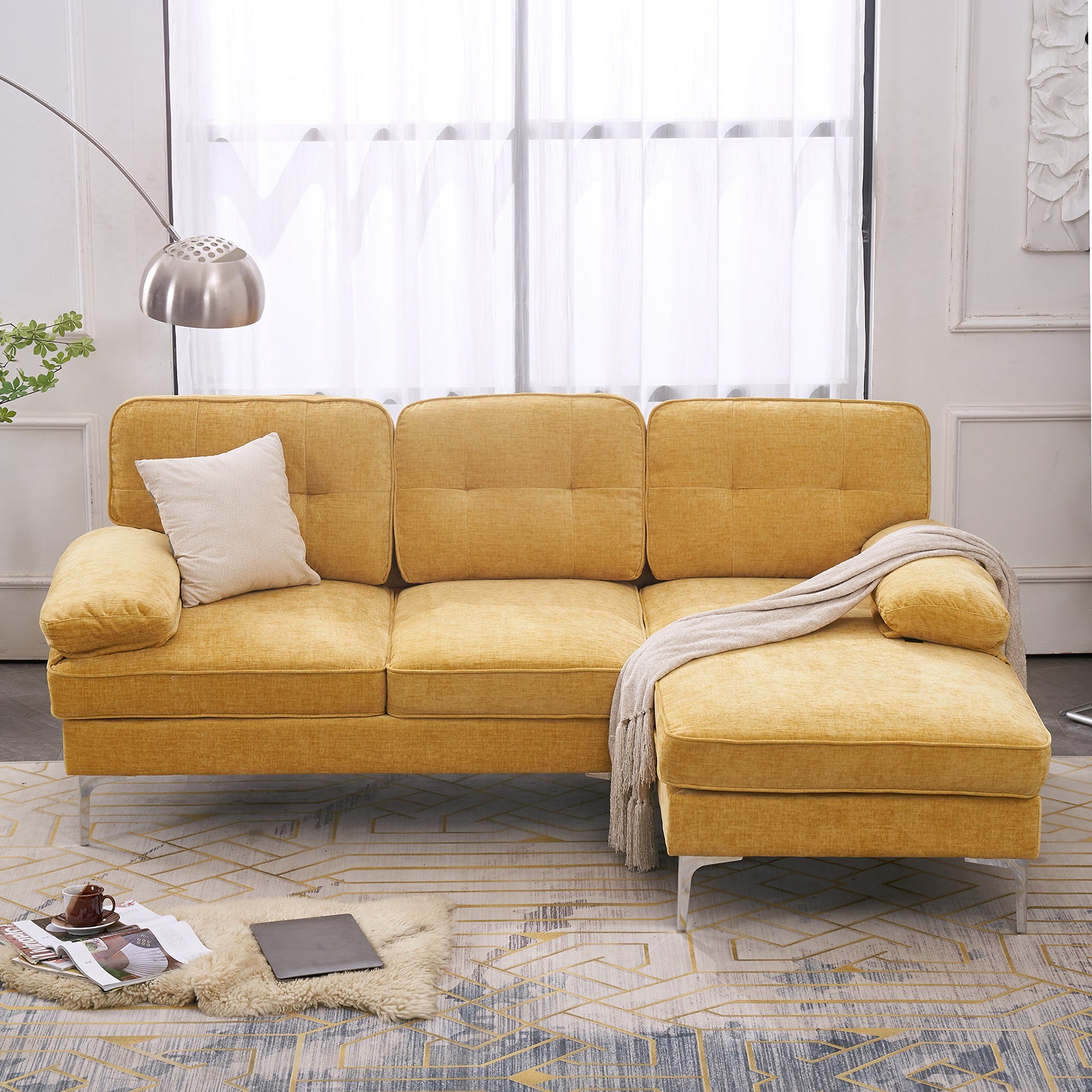 Comfort ed Eleganza con Divano Modular Giallo Imperiale
