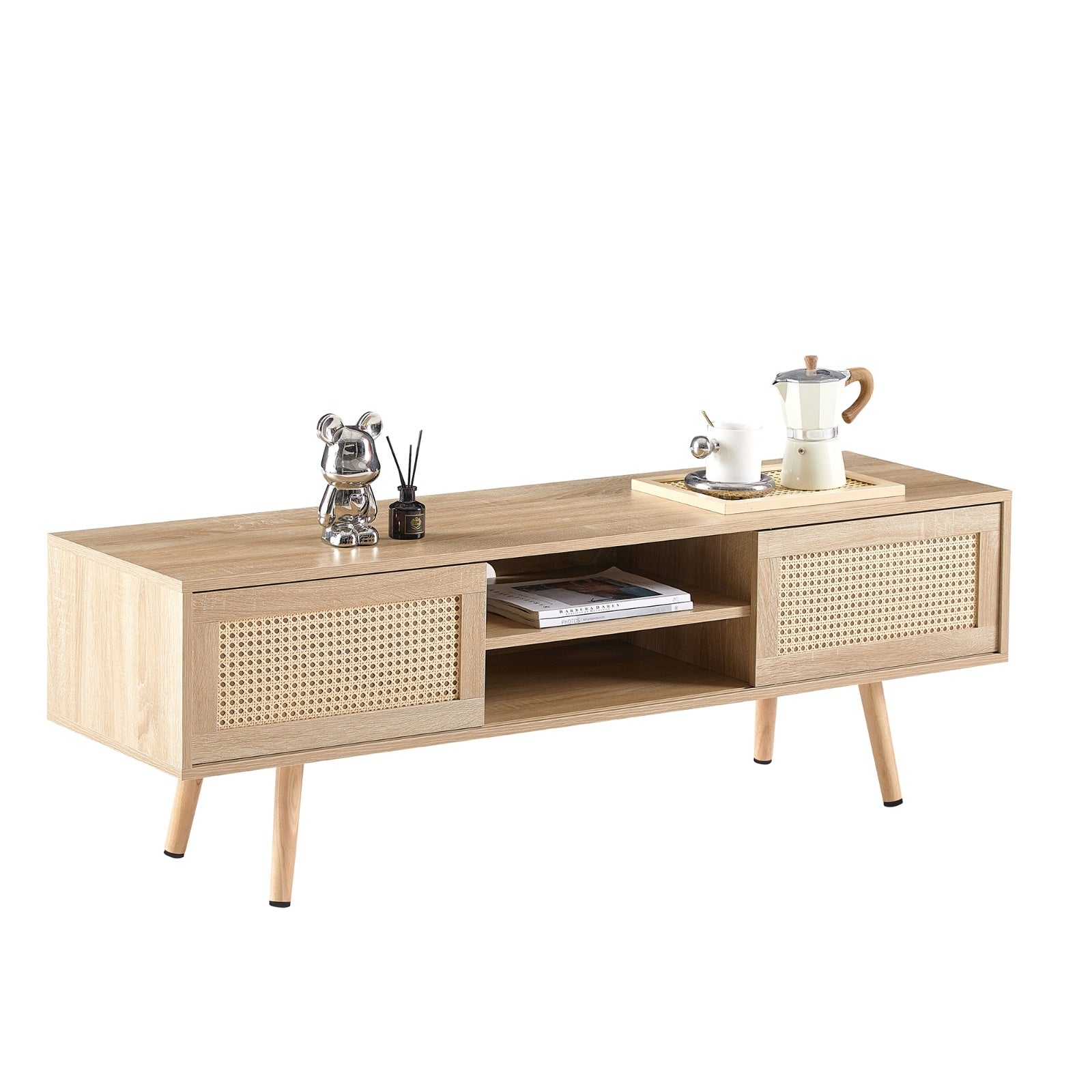 Stile Naturale con Mobile TV in Rattan