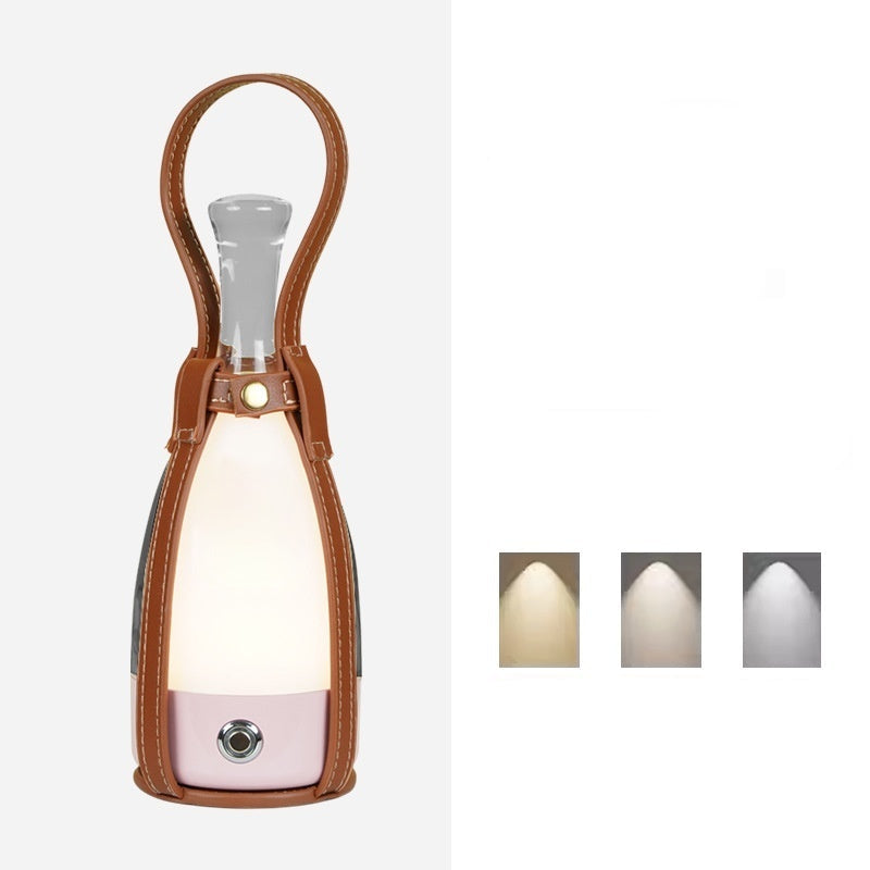 Lampada Portatile a Forma di Bottiglia di Vino - Eleganza e Atmosfera per Ogni Spazio