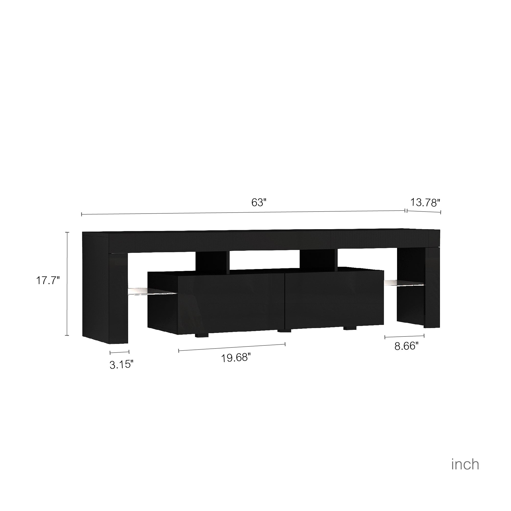 Console TV Moderna con Luci LED - Eleganza Luminosa per il Tuo Soggiorno