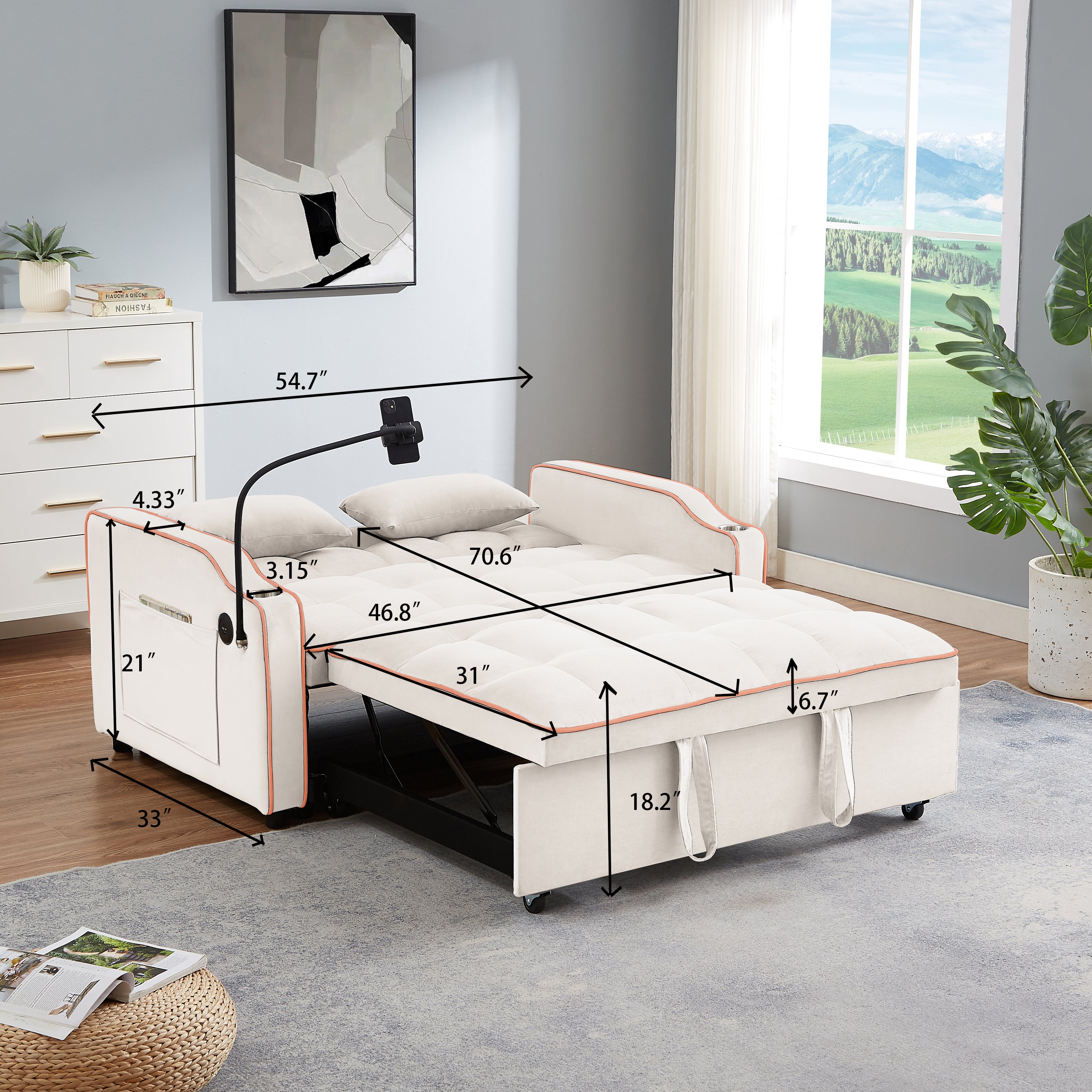 Eleganza e Comfort: Divano Letto Versatile Pieghevole in 3 Lunghezze