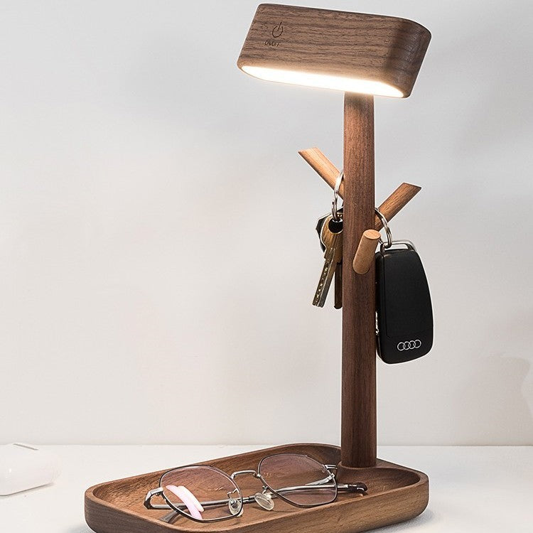 Eleganza Funzionale con Lampada da Scrivania in Legno Massello
