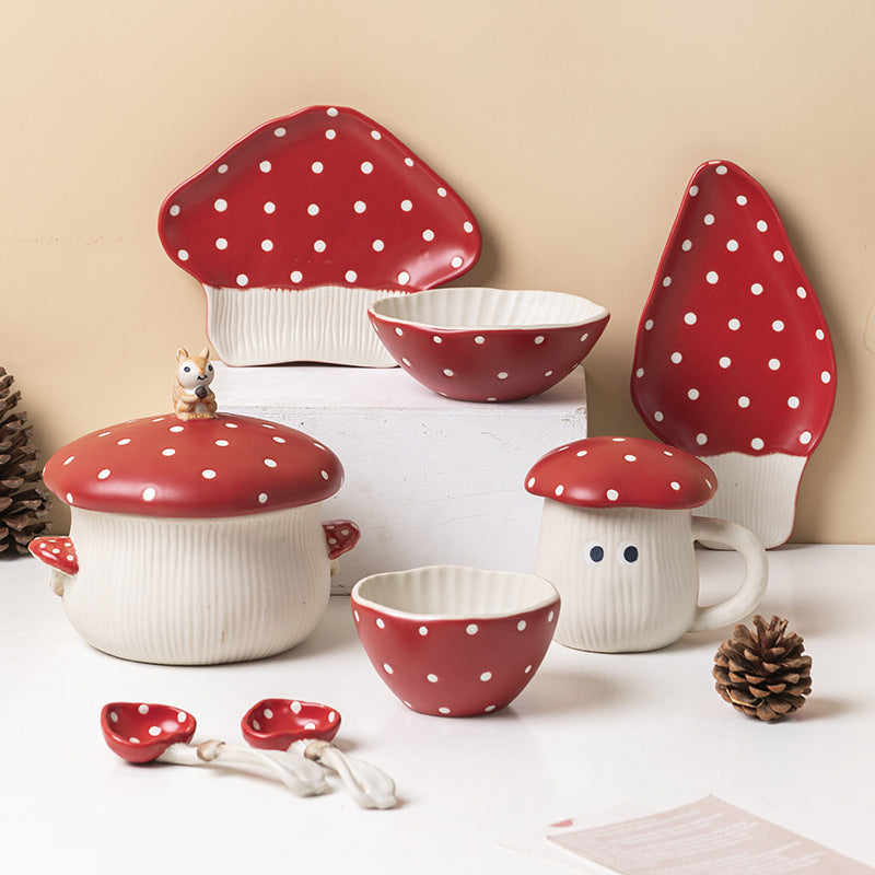 Magia da Tavola con Set Tavola a Fungo Rosso