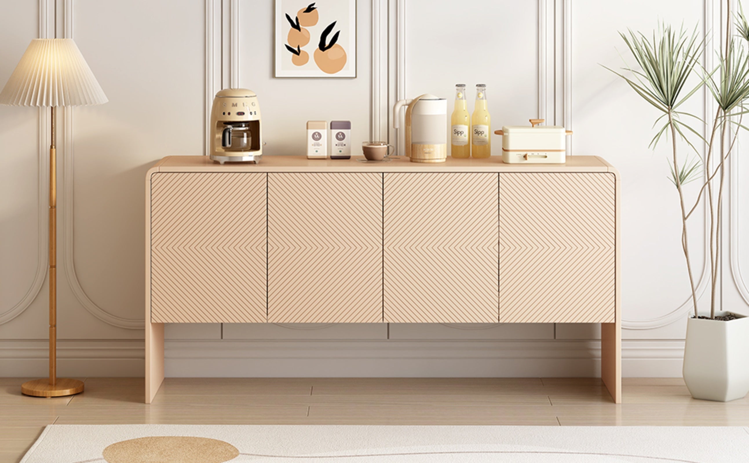 Credenza Minimalista Trexm 60L - Eleganza Lineare e Funzionalità Senza Tempo