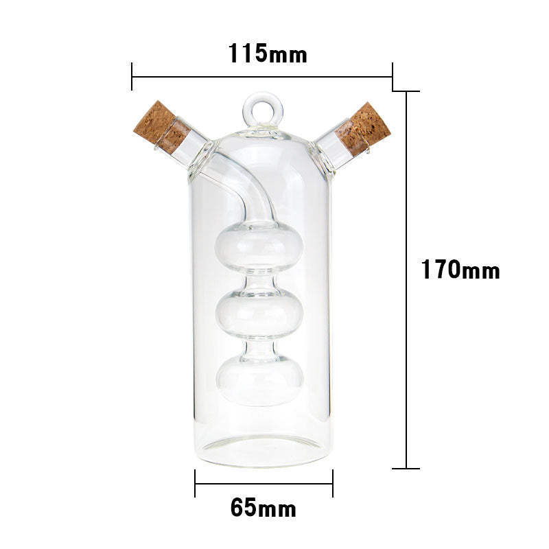 High-Temperature Glass Tea Set with Oil and Vinegar Dispenser