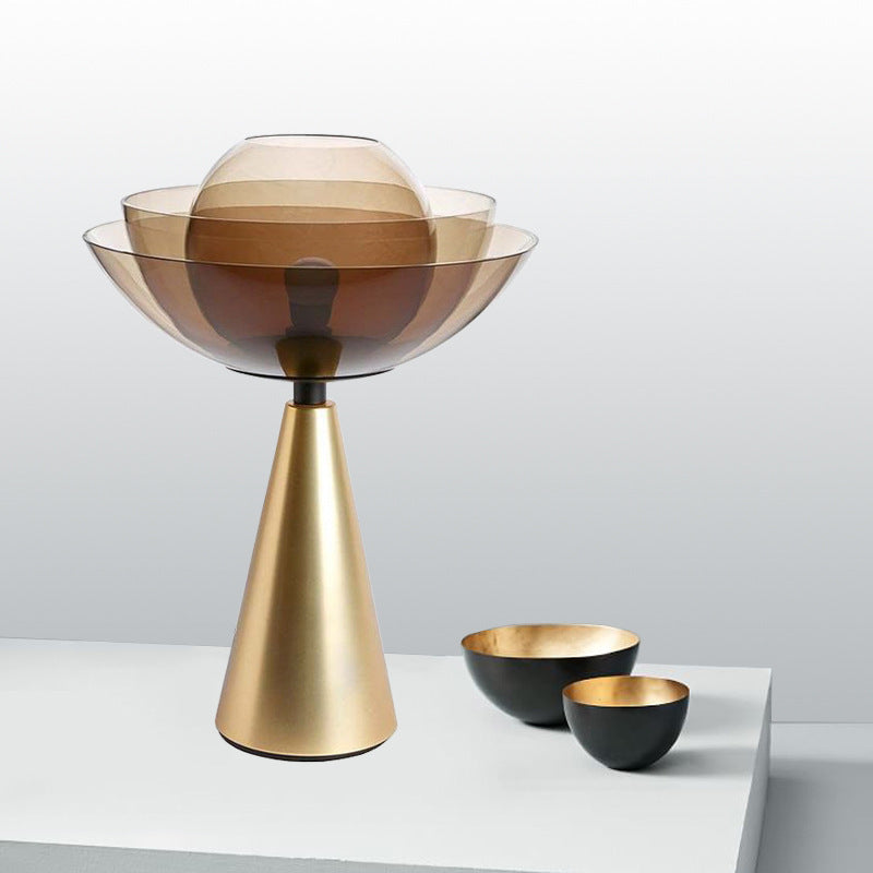 Elegance Fiorita - Lampada da Tavolo a Loto Moderna