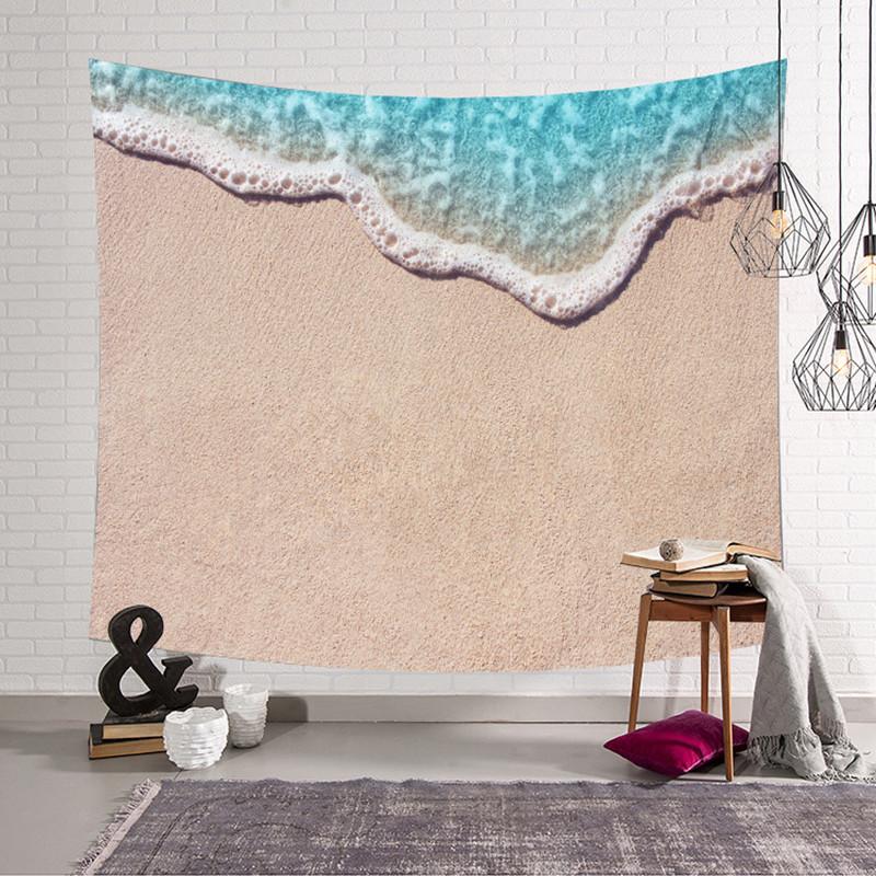 Onda di Mare 3D: Tendaggio da Parete per un Decor Hippie Retro