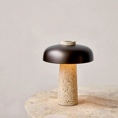 Eleganza Moderna con Lampada da Tavolo in Marmo e Vetro