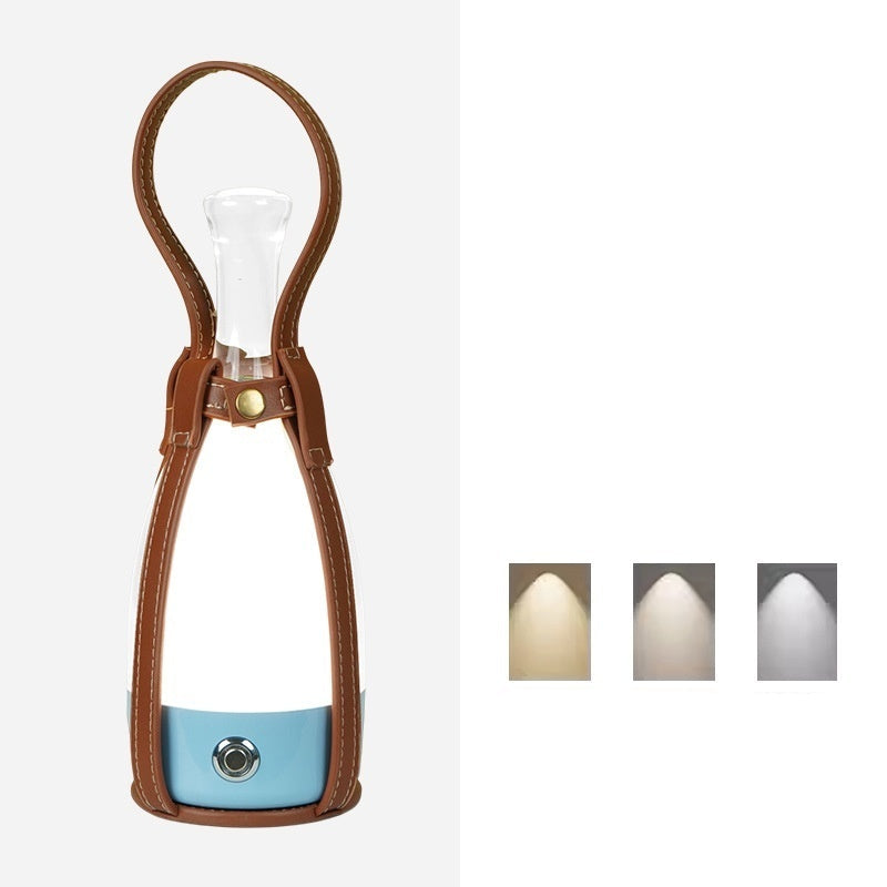 Lampada Portatile a Forma di Bottiglia di Vino - Eleganza e Atmosfera per Ogni Spazio