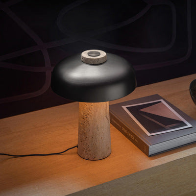 Eleganza Moderna con Lampada da Tavolo in Marmo e Vetro