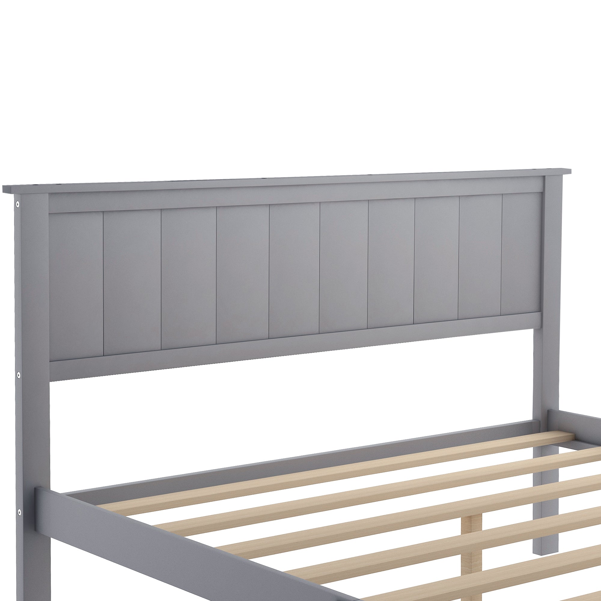 "Semplicità e Funzionalità: Letto Singolo con Cassetto Sottostante Grigio"