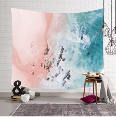 Onda di Mare 3D: Tendaggio da Parete per un Decor Hippie Retro