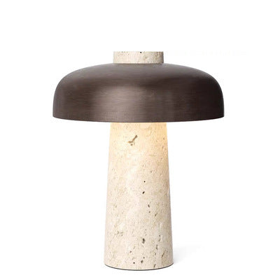 Eleganza Moderna con Lampada da Tavolo in Marmo e Vetro
