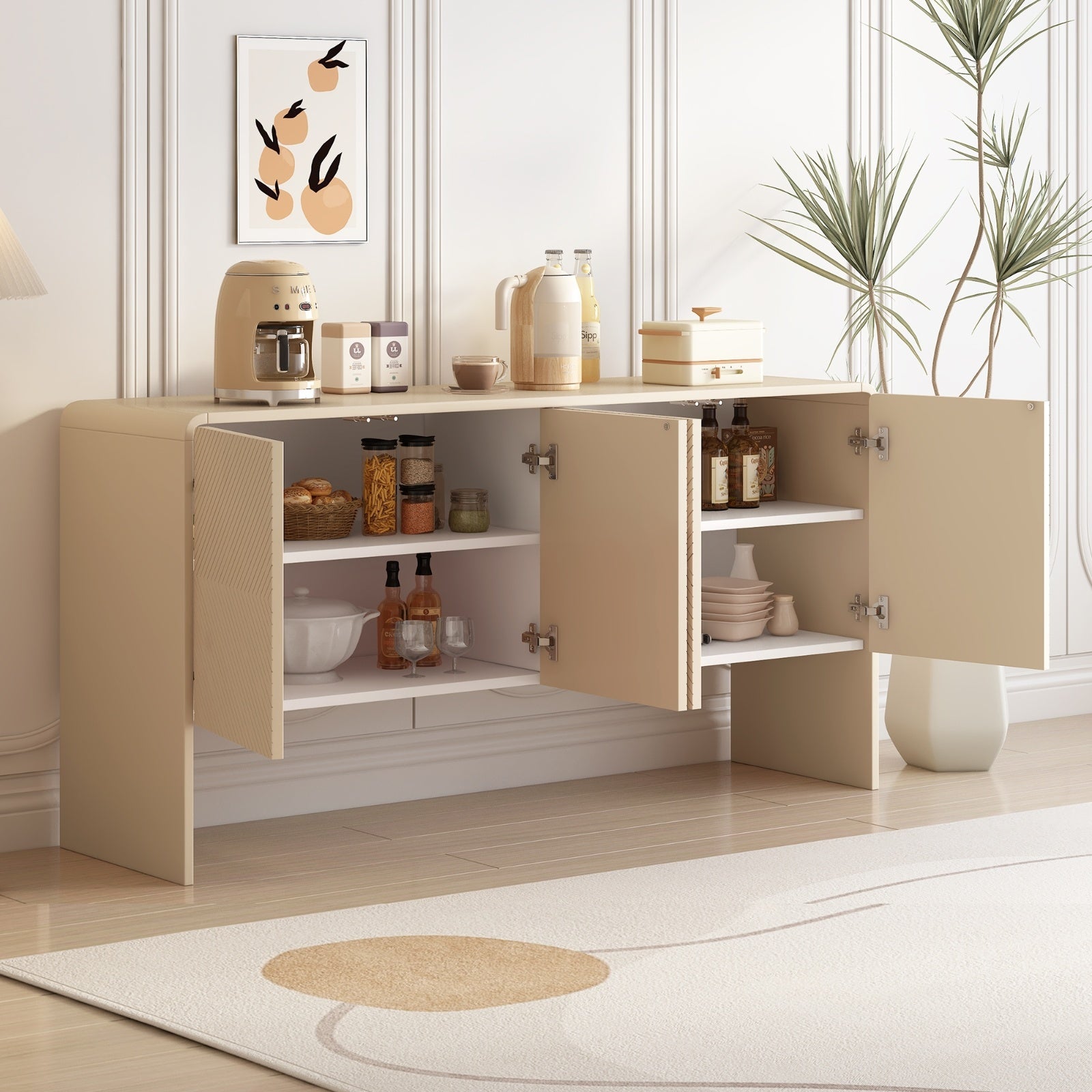 Credenza Minimalista Trexm 60L - Eleganza Lineare e Funzionalità Senza Tempo