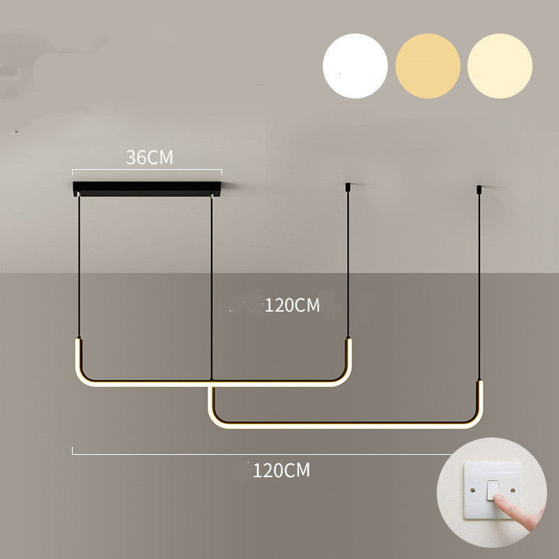 Lampadario Lineare Minimalista per Ufficio e Ristorante