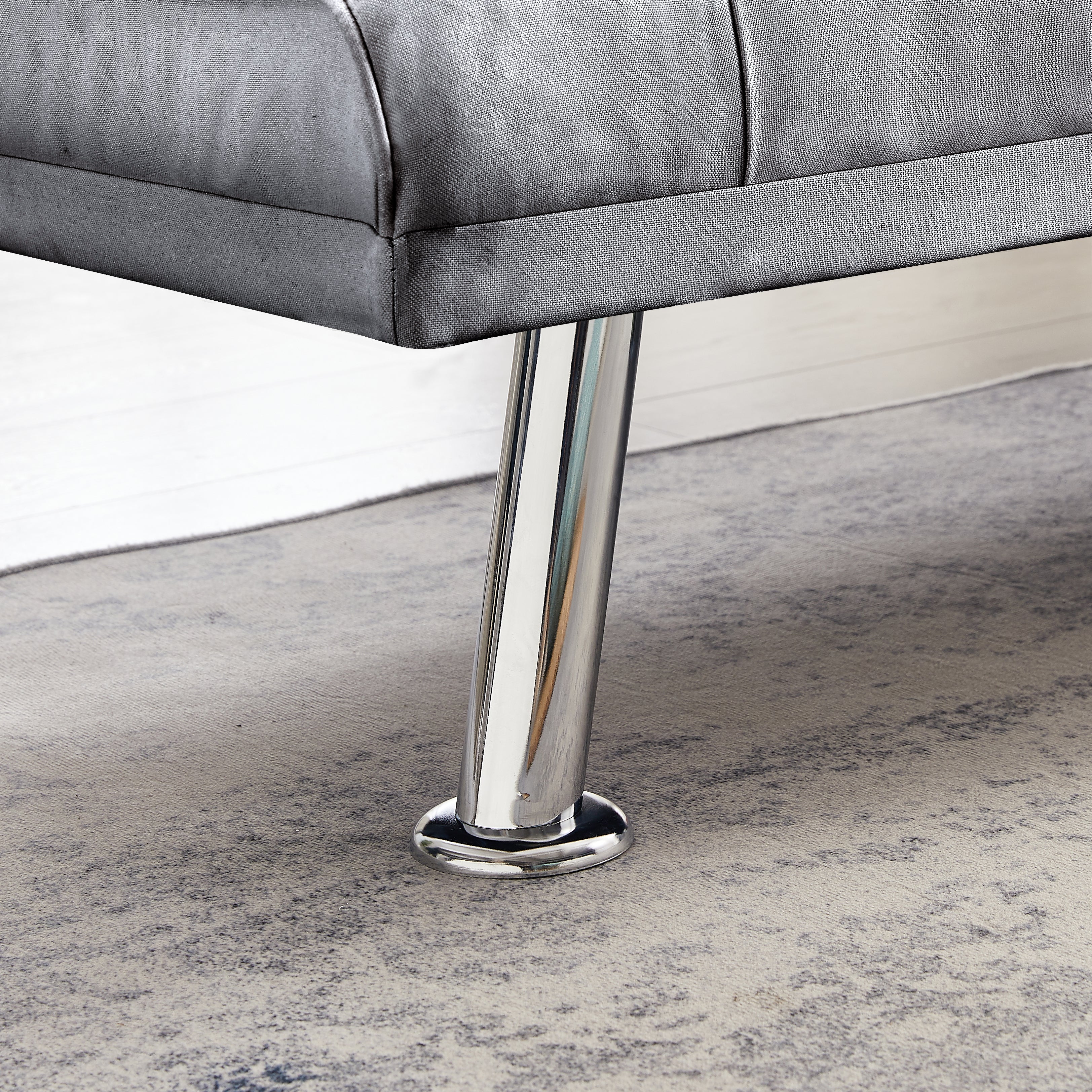 Sofisticato Comfort Convertibile: Divano Letto Futon Pieghevole in Tessuto Lino al 100%