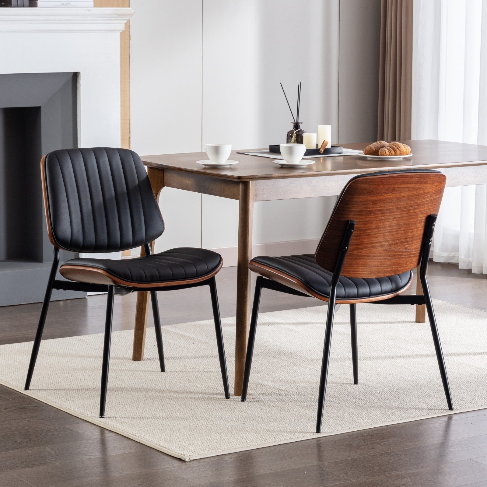 Eleganza Retrò con Sedie da Pranzo in Pelle Sintetica