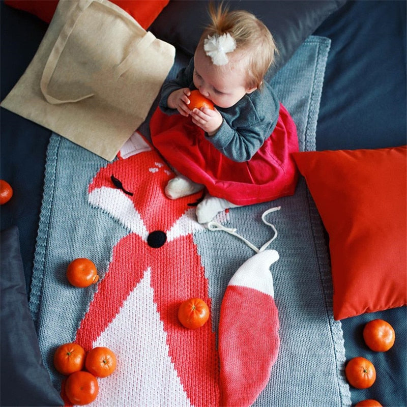 Coccole Avvolgenti: Coperta per Bambini con Adorabili Volpi, Morbida e Calda