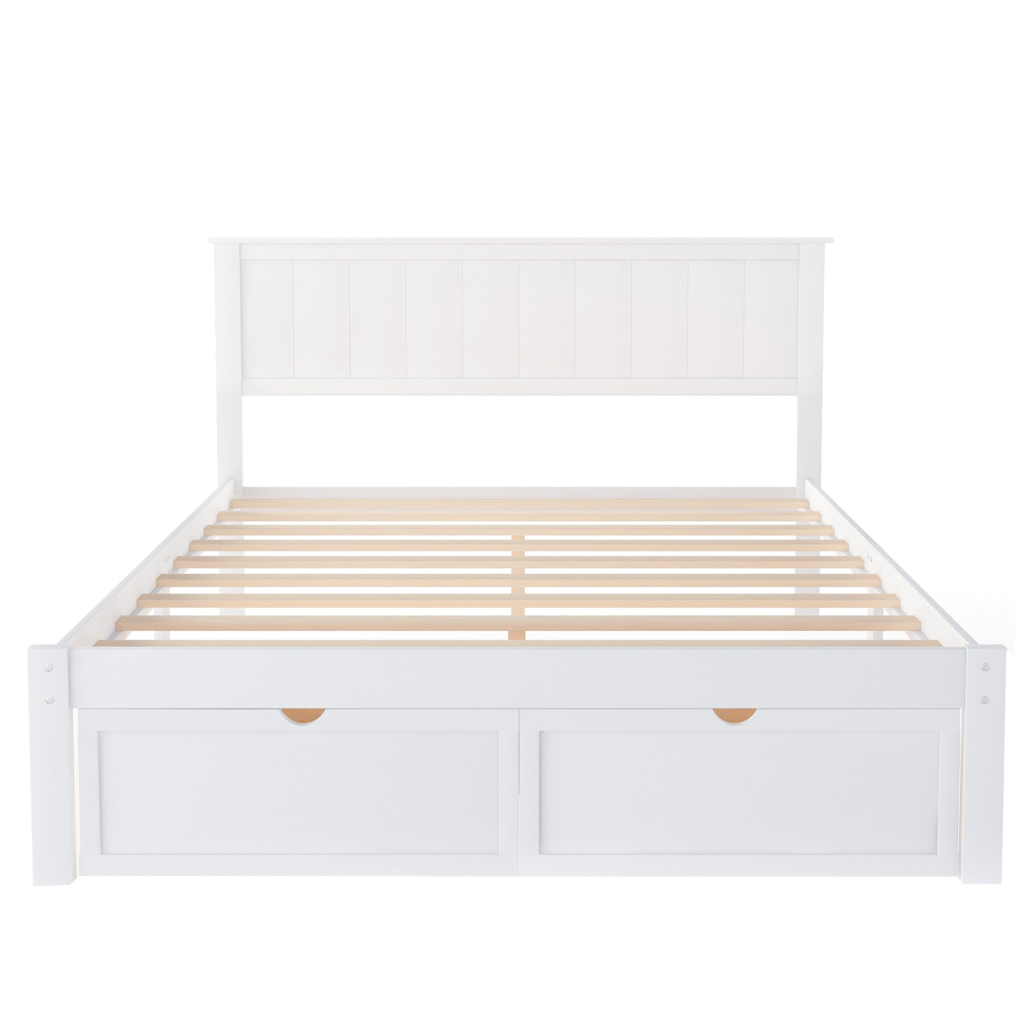 "Sonno di Lusso, Spazio di Archiviazione Illimitato: Il Letto Platform Full Size con Cassetti Integrati!"