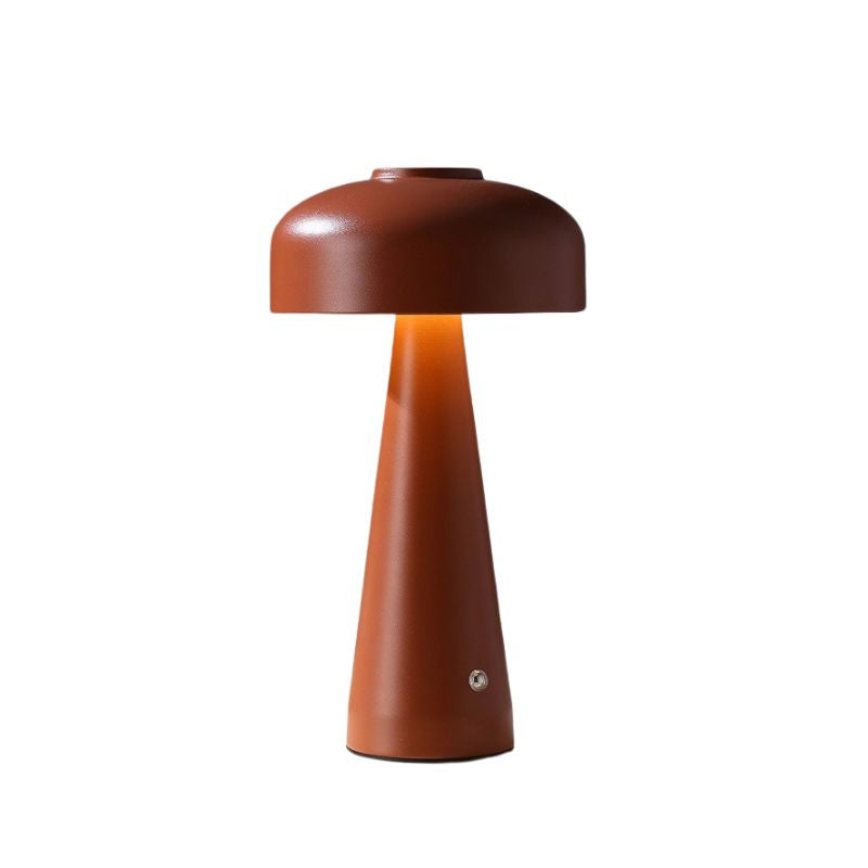 Lampada da Comodino a Fungo con Ricarica Wireless - Design Delicato e Multifunzione