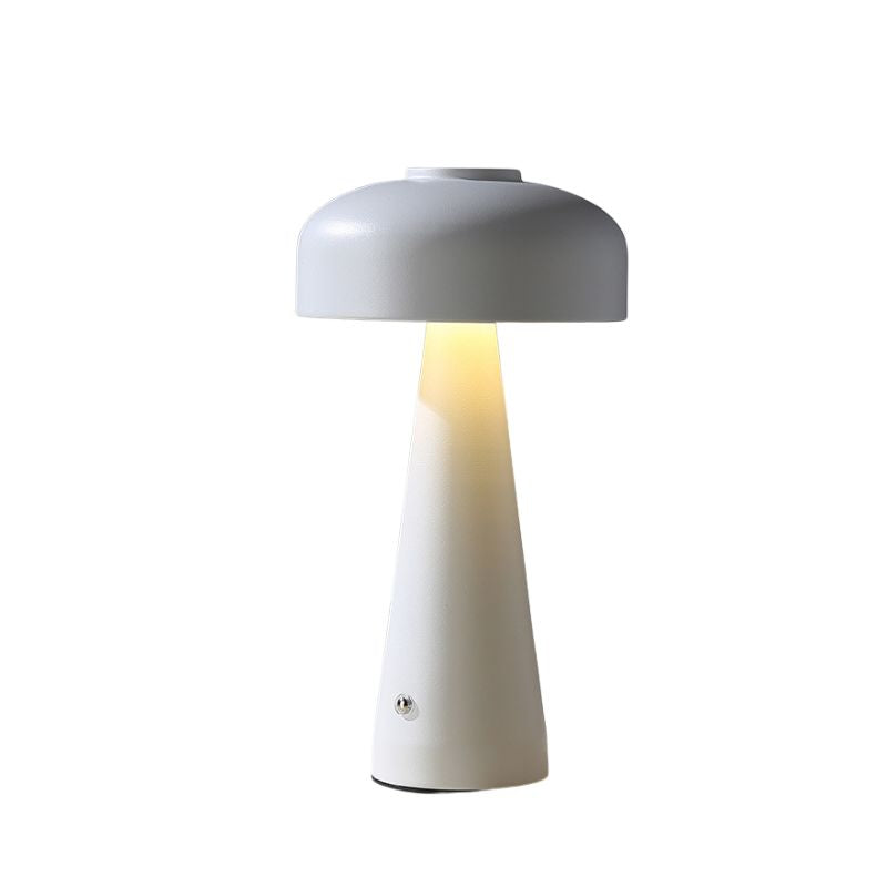 Lampada da Comodino a Fungo con Ricarica Wireless - Design Delicato e Multifunzione