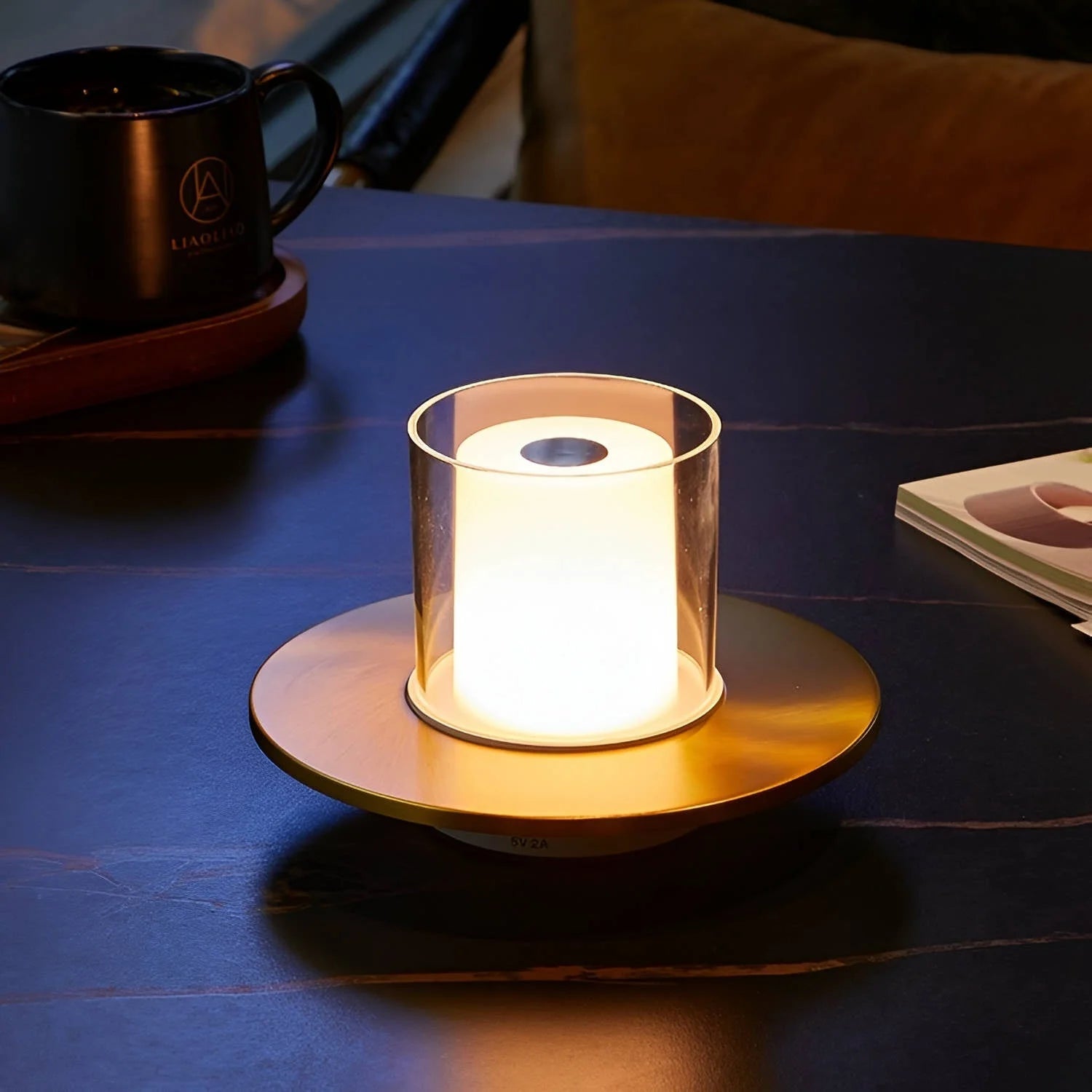 Lampada da Notte Dimmerabile con Sensore a Infrarossi - Atmosfera Romantica a Lume di Candela