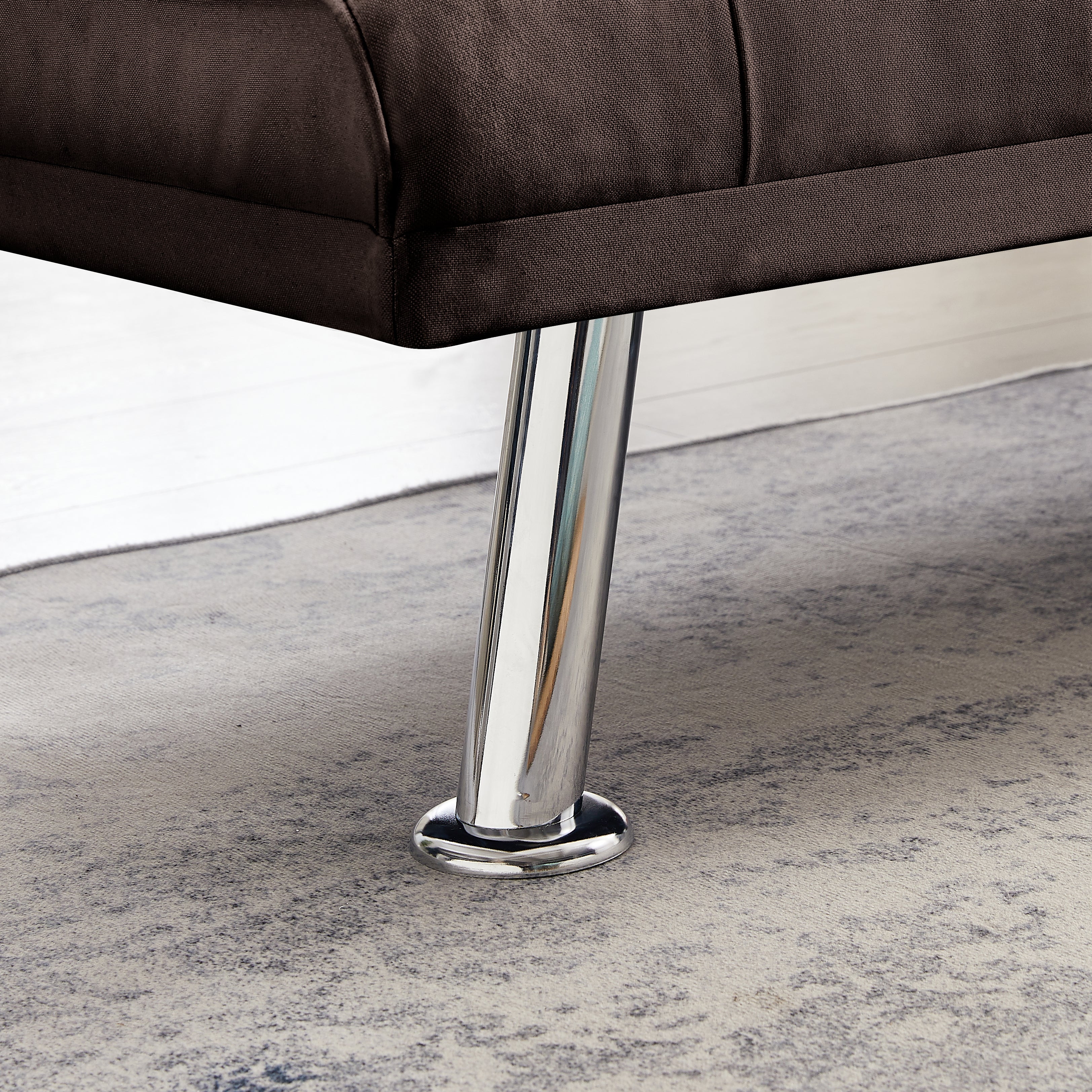 Sofisticato Comfort Convertibile: Divano Letto Futon Pieghevole in Tessuto Lino al 100%