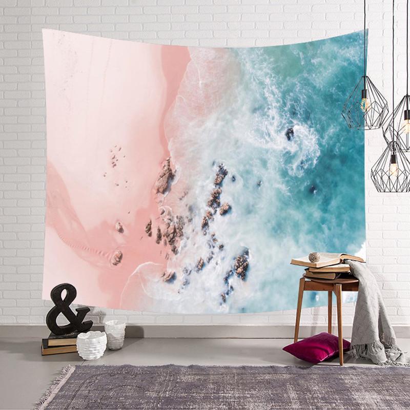 Onda di Mare 3D: Tendaggio da Parete per un Decor Hippie Retro