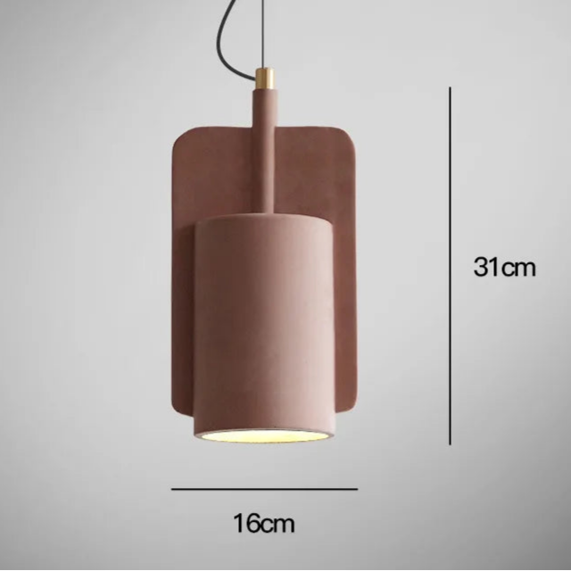 Eleganza Geometrica con Lampada a Sospensione in Cemento