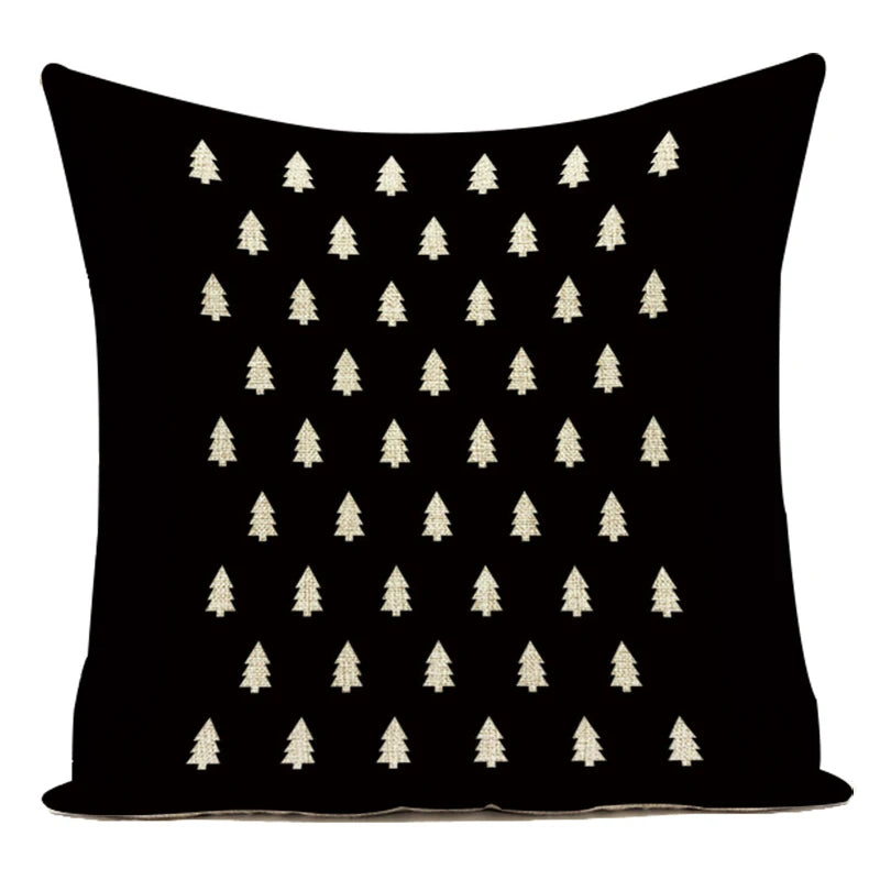 Federa Decorativa a Motivo Geometrico Bianco e Nero - Stile Moderno per Divano, Letto e Auto