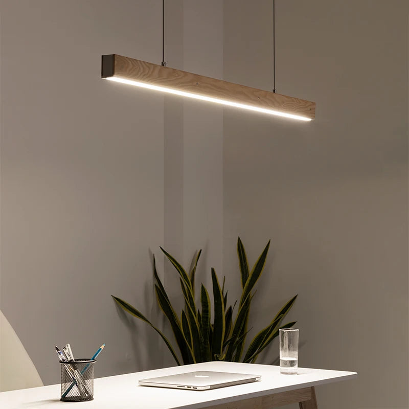 Lampada a Sospensione LED in Legno Massello - Eleganza su Misura per Ogni Ambiente