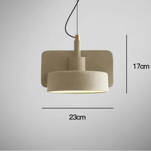 Eleganza Geometrica con Lampada a Sospensione in Cemento