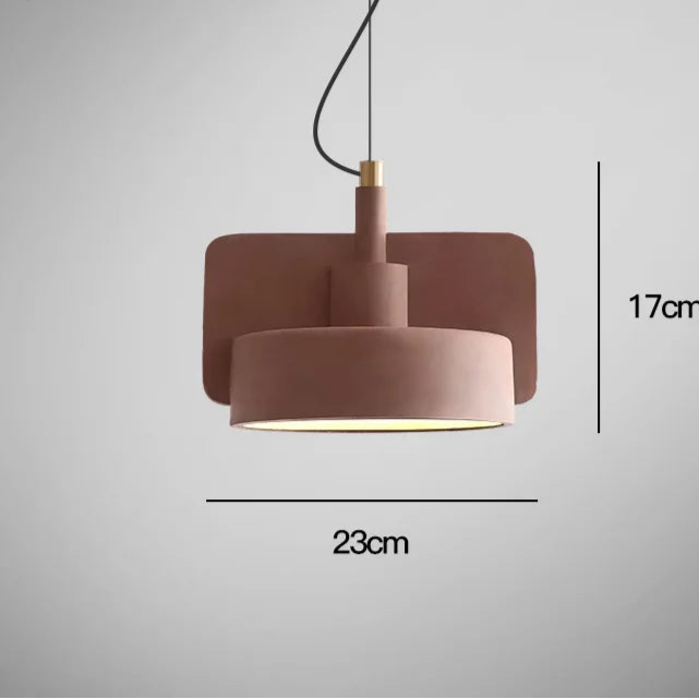 Eleganza Geometrica con Lampada a Sospensione in Cemento