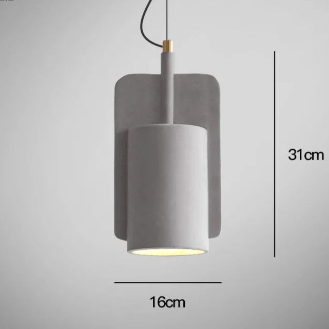 Eleganza Geometrica con Lampada a Sospensione in Cemento