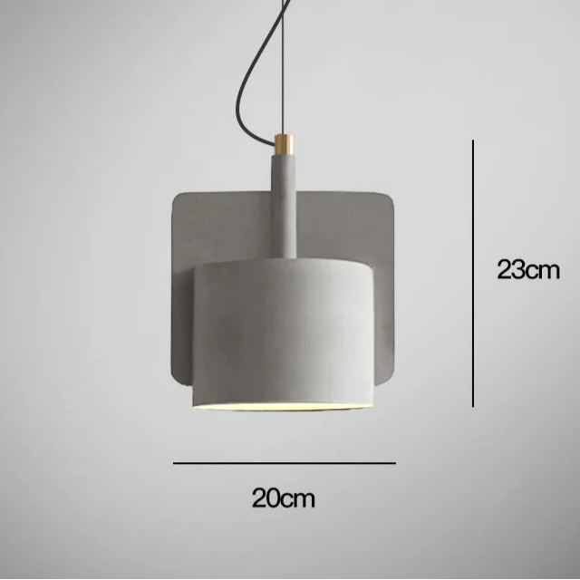 Eleganza Geometrica con Lampada a Sospensione in Cemento