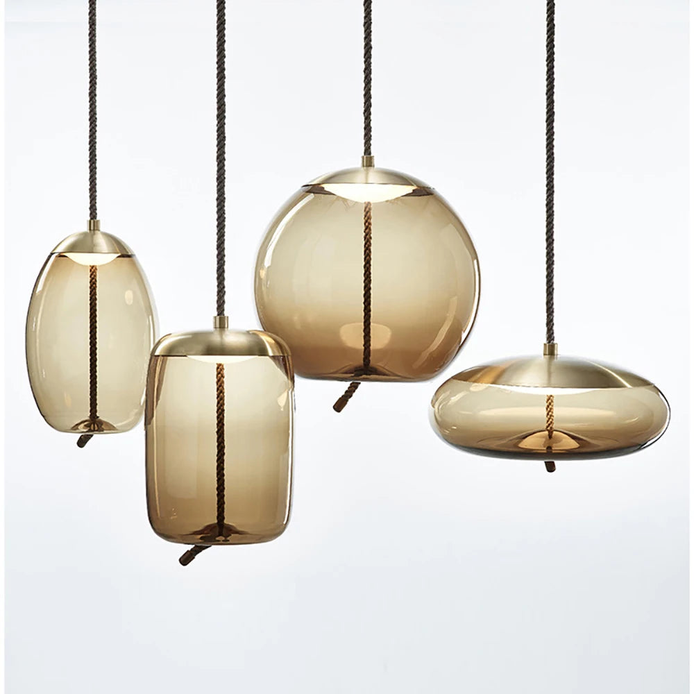 Lampada a Sospensione Nordic LED in Vetro – Design Moderno e Illuminazione Elegante