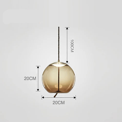 Lampada a Sospensione Nordic LED in Vetro – Design Moderno e Illuminazione Elegante