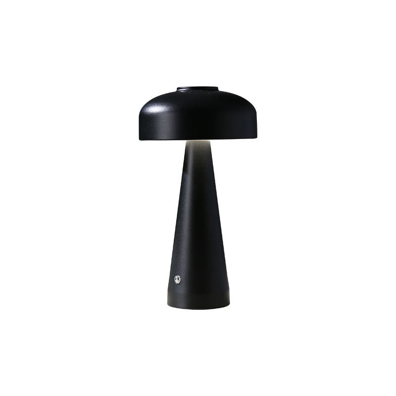 Lampada da Comodino a Fungo con Ricarica Wireless - Design Delicato e Multifunzione