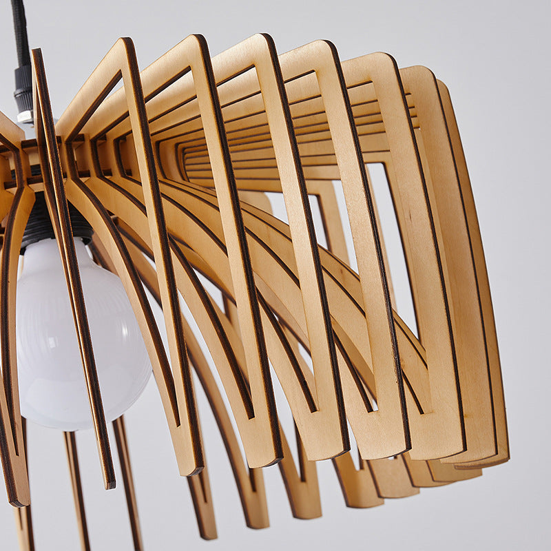 Lampada da Soffitto in Legno Artigianale con Stile Zen