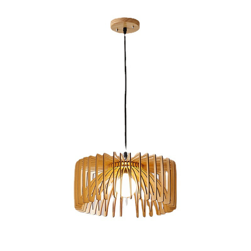Lampada da Soffitto in Legno Artigianale con Stile Zen