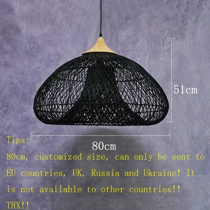 Lampada da Soffitto in Bambù e Rattan - Design Artigianale