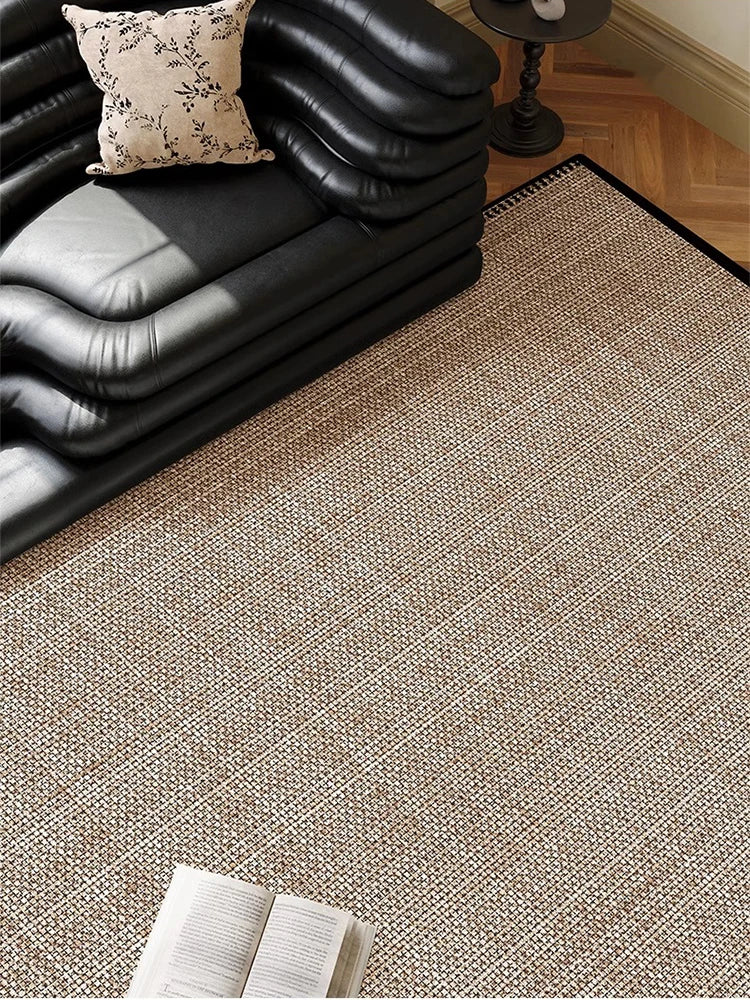 Tappeto Scozzese Artistico Beige e Nero - Eleganza e Comfort per Ogni Ambiente
